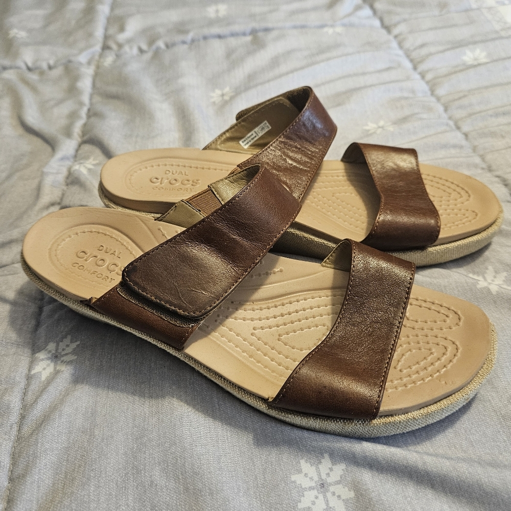 Crocs slide on sandals
